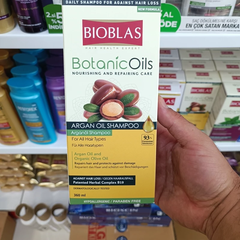 شامپو آرگان بیوبلاس اصل مدل Botanic Oils حجم 360 میل