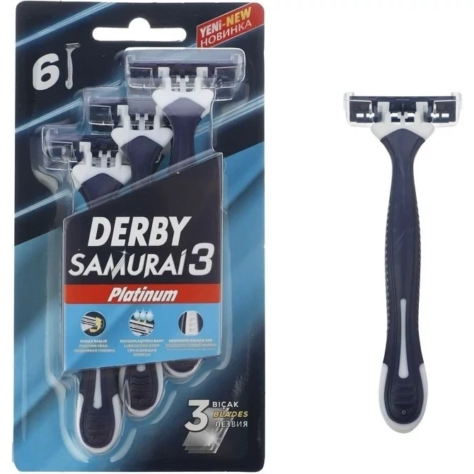 ژیلت دربی سامورایی 6عددی DERBY SAMURAI3
