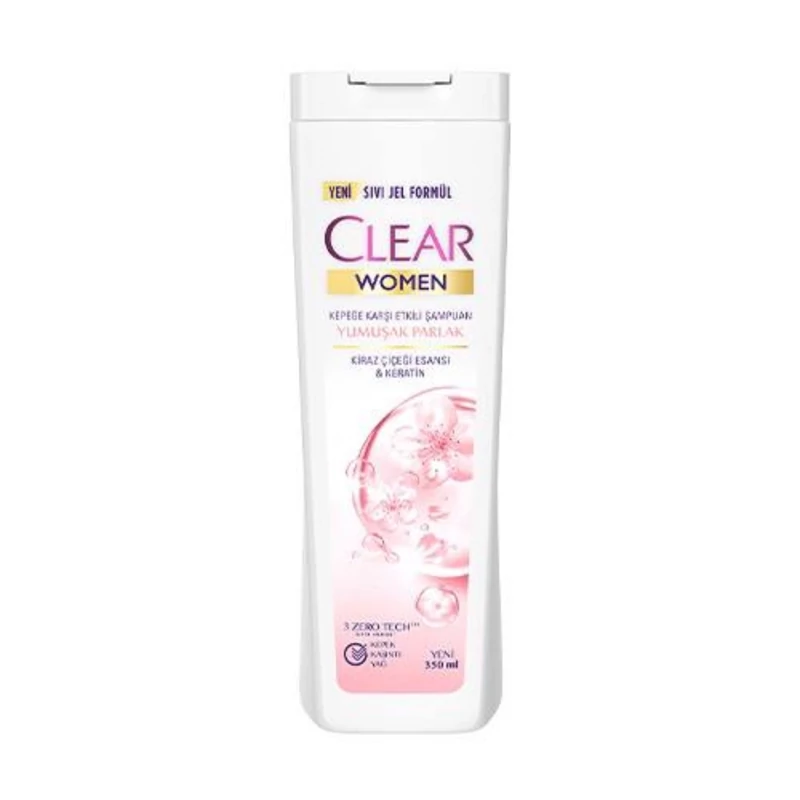 شامپو کلیر ترکیه زنانه درخشان کننده  و ضد شوره حجم 350ml