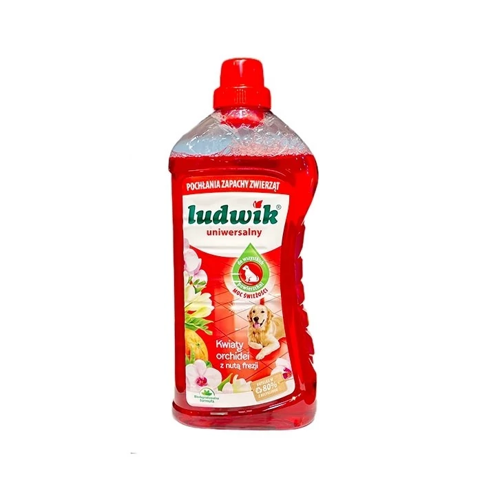 کف شور لودویک مخصوص حیوانات خانگی با رایحه ارکیده و گل فریزیا حجم 1 لیتر