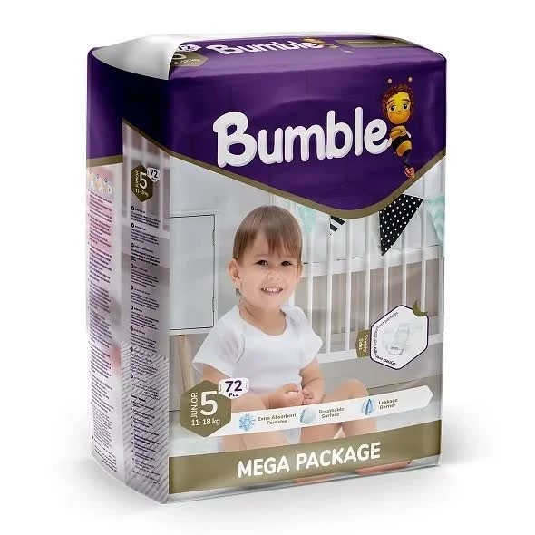 پوشک چسبی کودک بامبل bumble baby diaper مدل mega paket