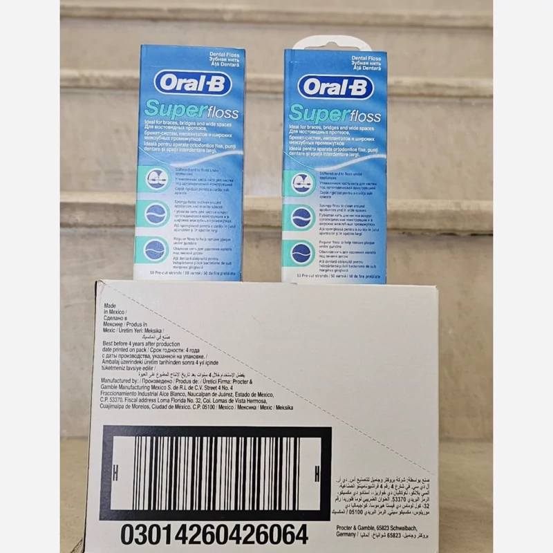 نخ دندان ارتودنسی اورال بی oral b مدل super floss