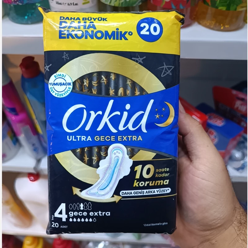 نوار بهداشتی ارکید شب مدل Ultra Ekstra سایز 4 بسته 20 عددی