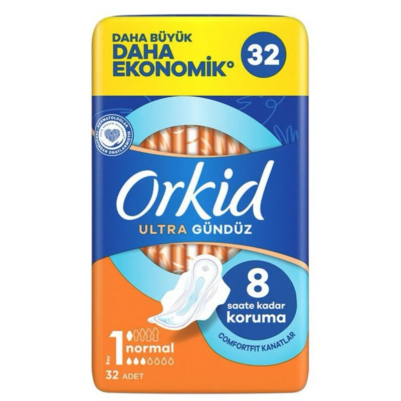 نوار بهداشتی ارکید Orkid مدل Ultra Gunduz ویژه روز سایز 1 بسته 32 عددی