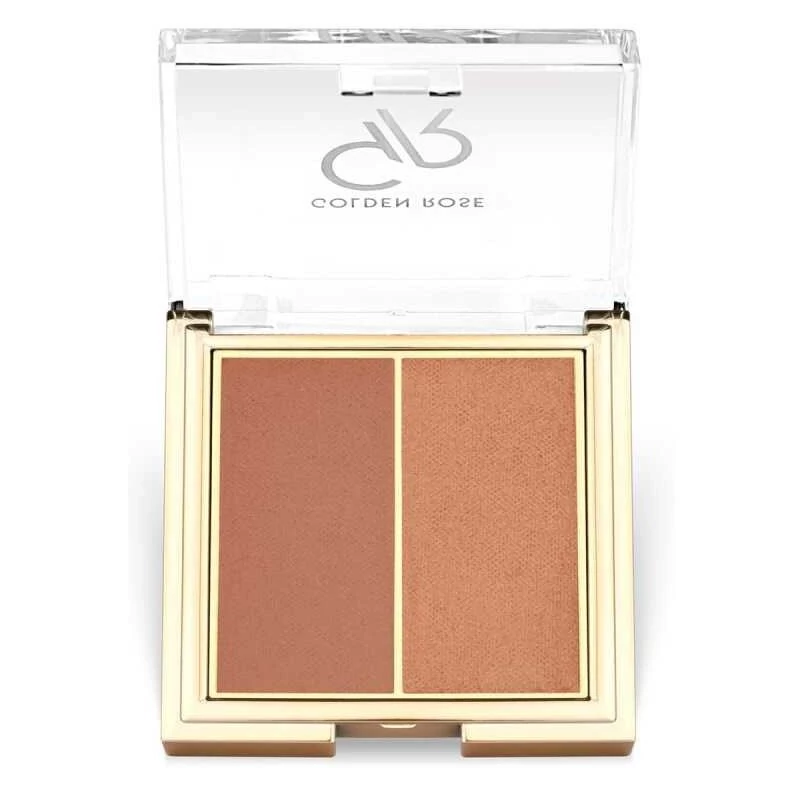 رژگونه دوتایی آیکونیک گلدن رز Iconic Blush Duo Golden Rose -درخشش طبیعی و ماندگاری بالا (کد 02 تا 05)