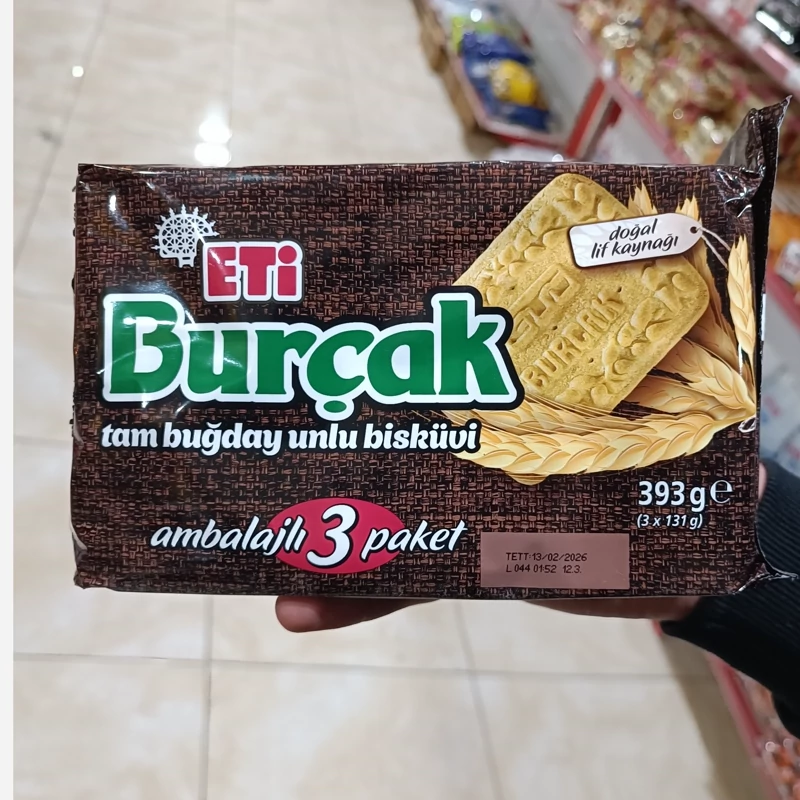 بیسکوئیت آرد گندم اتی بورچاک 3 عدد 393 گرم