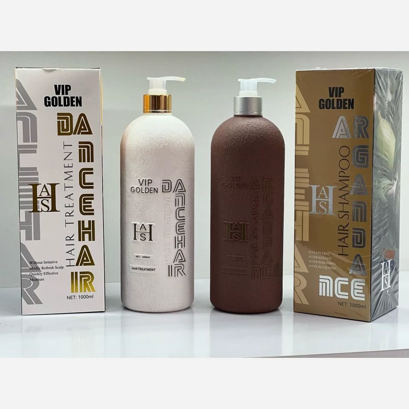 پک شامپو و ماسک مو دنس هیر DANCE HAIR مدل VIP GOLDEN حجم1000ml اصل