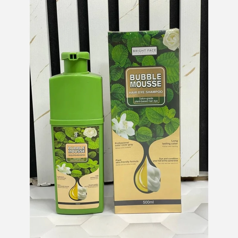 شامپو رنگ مو گیاهی بابل موس رنگ مشکی  500 میلی لیتر اصلی واورجینال