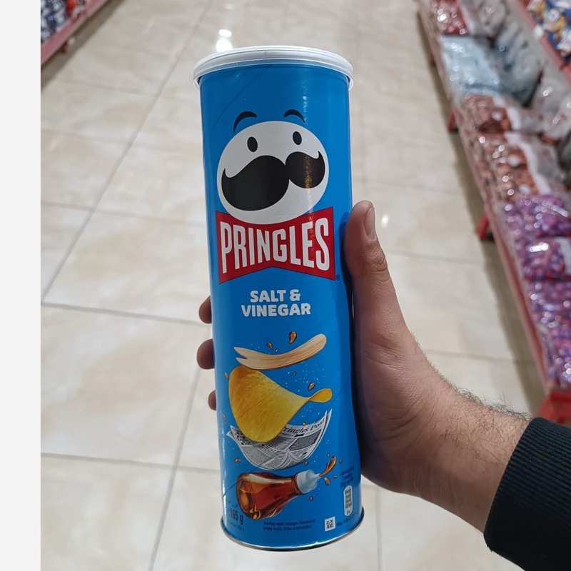 چیپس پرینگلز سرکه نمکی 165 گرمی