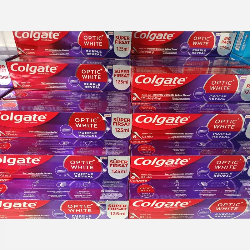 خمیر دندان کولگیت (کلگیت) مدل اوپتیک وایت پرپل ریوال حجم 125 میل