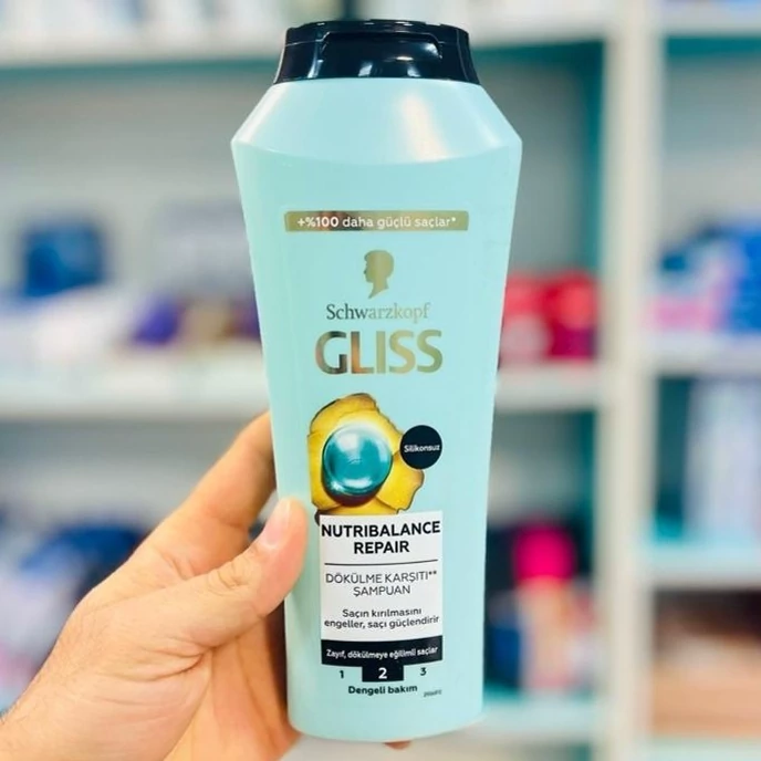 شامپو ضد ریزش تقویتی Gliss مدل NUTRIBALANCE REPAIR