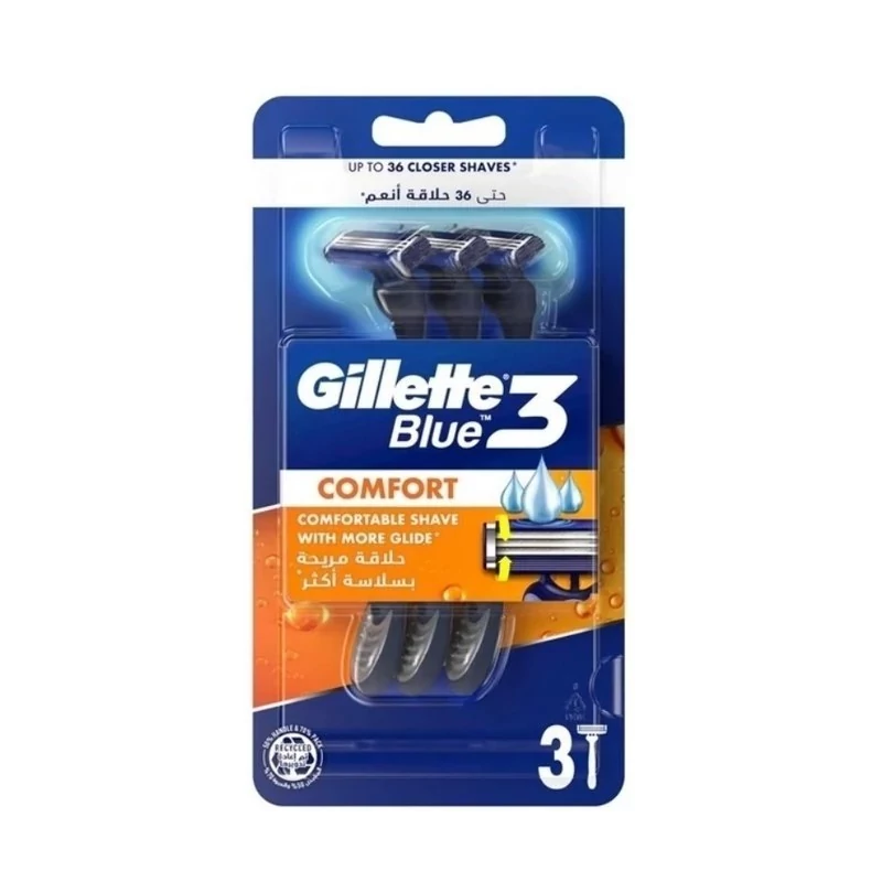 ژیلت بلوتری Blue3 مدل Comfort بسته 3 عددی