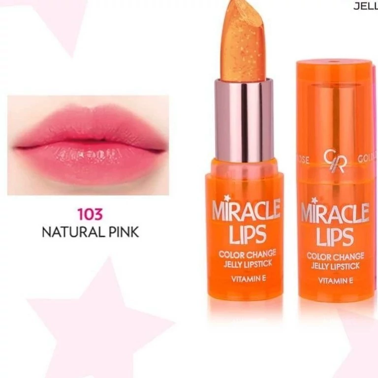 رژ لب حرارتی گلدن رز کد 103 Natural Pink