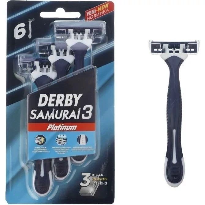 ژیلت دربی سامورایی 6 عددی DERBY SAMURAI3