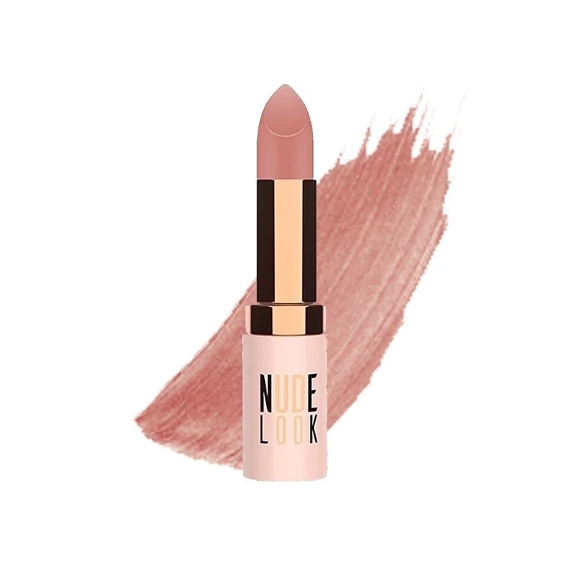رژ لب جامد مات گلدن رز مدل Nude Look کد 01