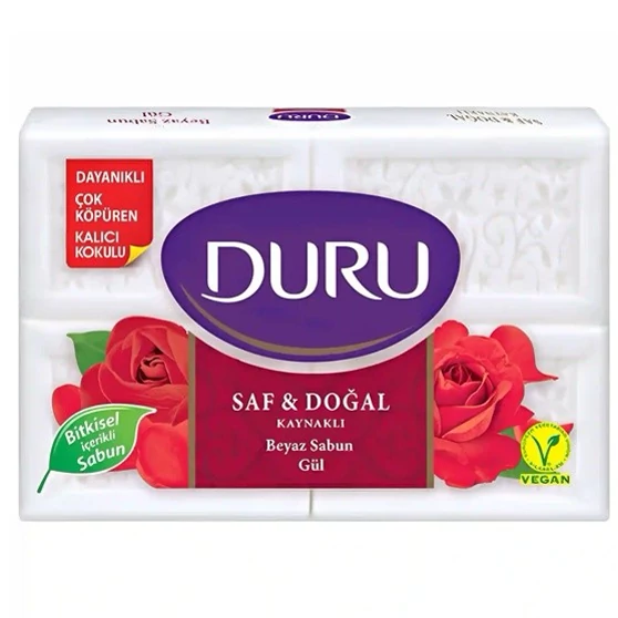 صابون دورو  مرطوب کننده دورو مدل کتابی رایحه گل رز وزن 600 گرم بسته 4 عددی