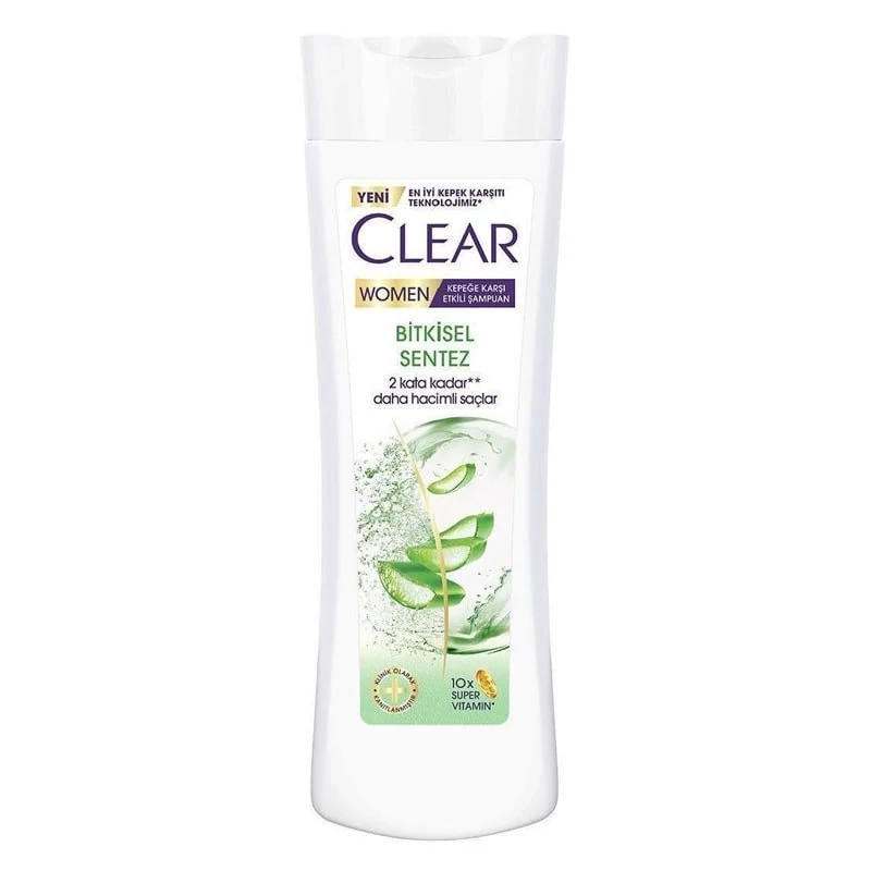 شامپو کلیر زنانه ترکیه ضد شوره و ضد ریز ش  350 میل ( Bitkisel Sentez ) CLEAR