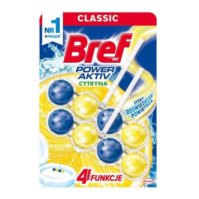 خوشبو کننده برف توپی مناسب توالت فرنگی با رایحه لیمو 8 تایی Bref