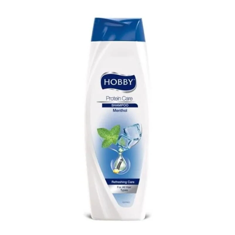 شامپو سر هوبی حاوی عصاره نعنا و یخ طراوت بخش پروتئینی 600 میل HOBBY