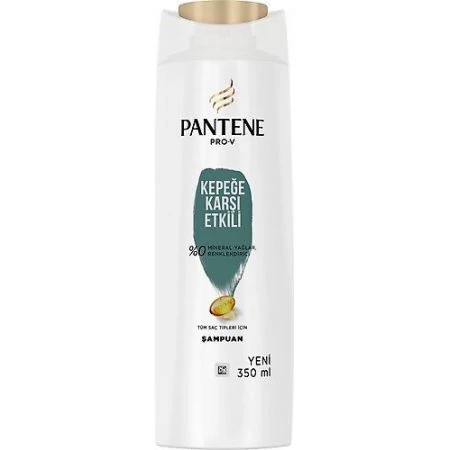 شامپو سر پنتن pantene ضد شوره قوی 3در1 مناسب انواع موها 350 میل مدل Kepege Karsi