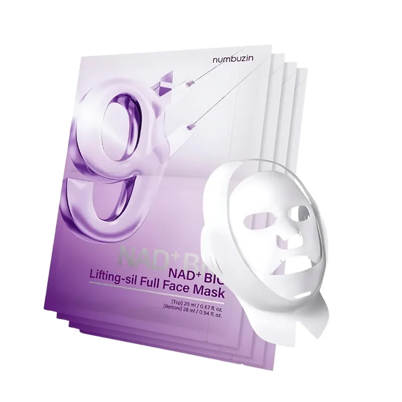 ماسک ورقه ای لیفت و درخشان کننده پوست نامبوزین Numbuzin مدل NAD+ + 50 Peptides بسته 4 عددی