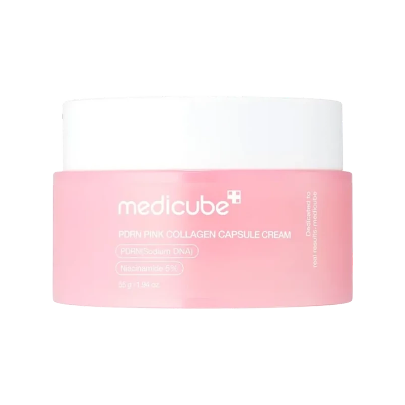کرم کپسولی PDRN و کلاژن مدی کیوب Medicube روشن کننده و ضد چروک وزن 55 گرم
