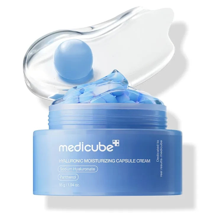 کرم کپسولی هیالورونیک اسید مدی کیوب Medicube آبرسان و مرطوب کننده پوست حجم 50 گرم