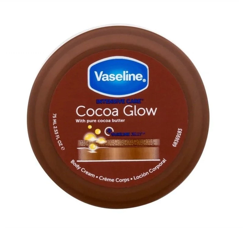 کرم بدن کره کاکائو وازلین Vaseline cocoa Glow حجم 75 میل