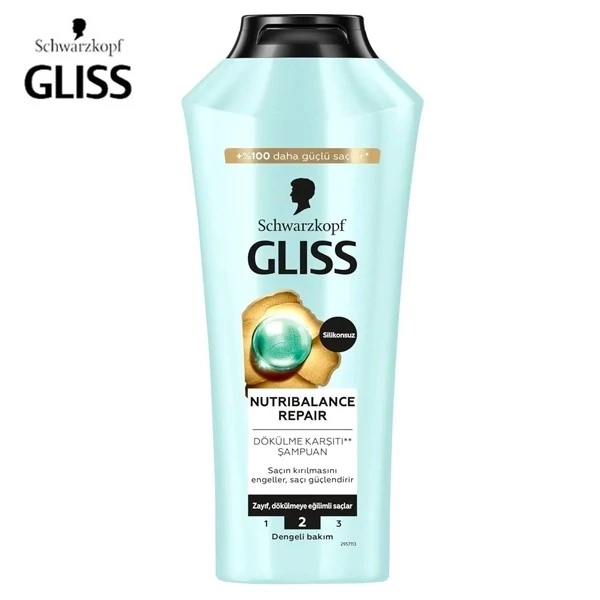 شامپو ضد ریزش مو گلیس Gliss مدل Nutribalance Repair حجم 500 میل