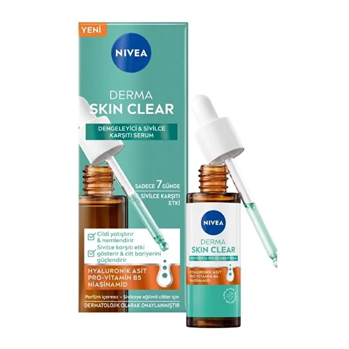 سرم ضد آکنه و متعادل کننده نیوآ مدل Derma Skin Clear حجم 30 میل