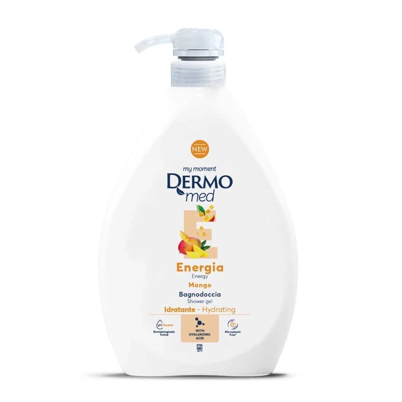 شامپو بدن انرژی بخش درمومد Dermomed با رایحه انبه mango حجم 1000 میل