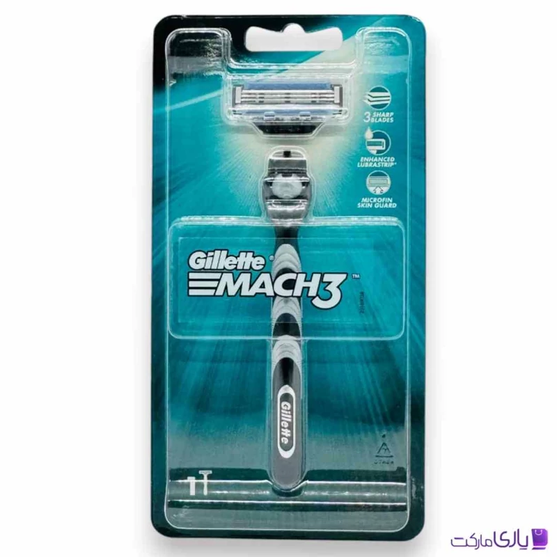 خود تراش ژیلت Mach3 دسته ارگونومیک 3 لبه تیز