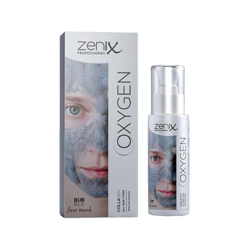 ماسک صورت فومی شاداب کننده و آبرسان زنیکس Zenix حاوی کلاژن حجم 70 میل
