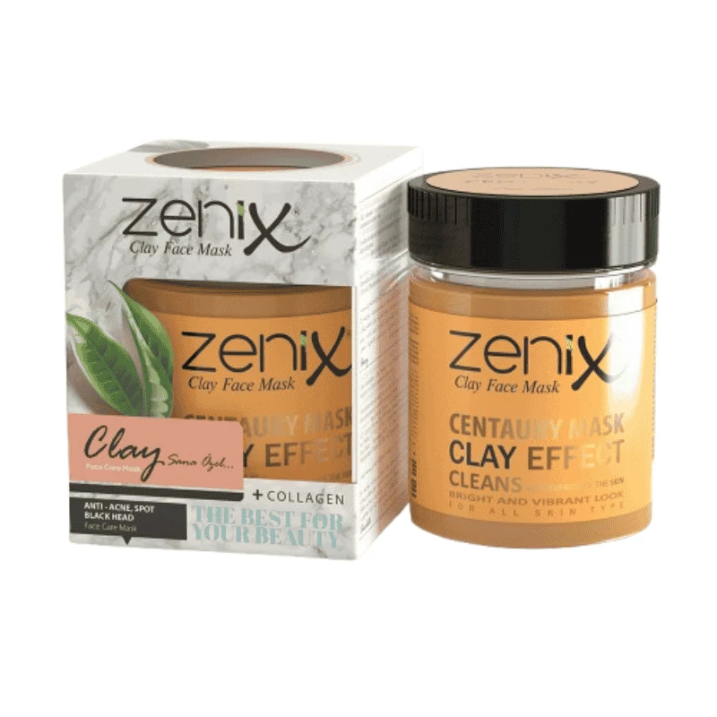 ماسک صورت خاک رس و روغن خار مریم زنیکس مدل Clay Face Mask Centaury حجم 190 گرم