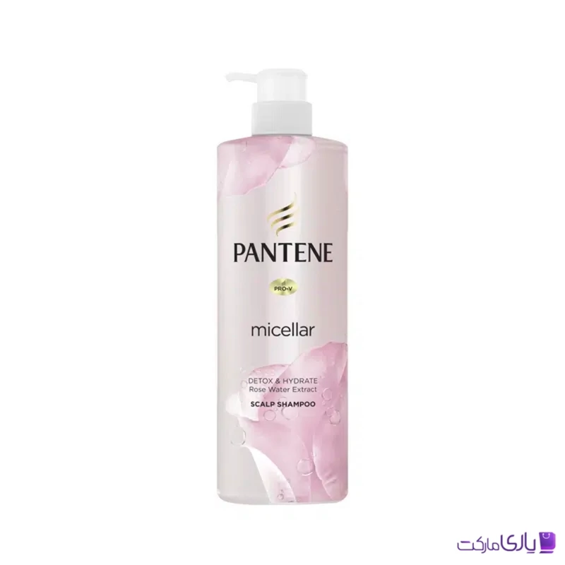 شامپو میسلار سر پنتن سری Micellar مدل Detox & Hydrate حاوی عصاره گل رز حجم 530 میل
