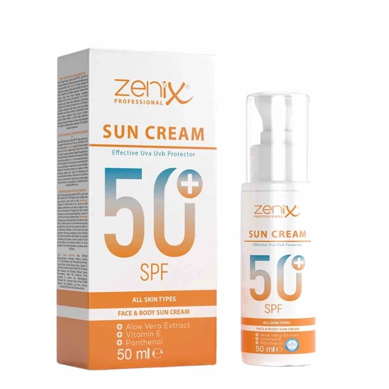 ضد آفتاب زنیکس Zenix با اس پی اف Spf 50 برای صورت و بدن حجم 50 میل