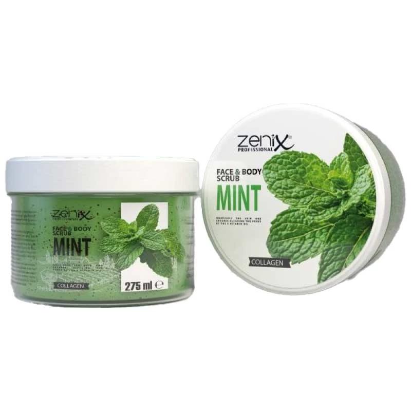 اسکراب نعنایی Mint زنیکس Zenix مناسب صورت و بدن حجم 275 میل