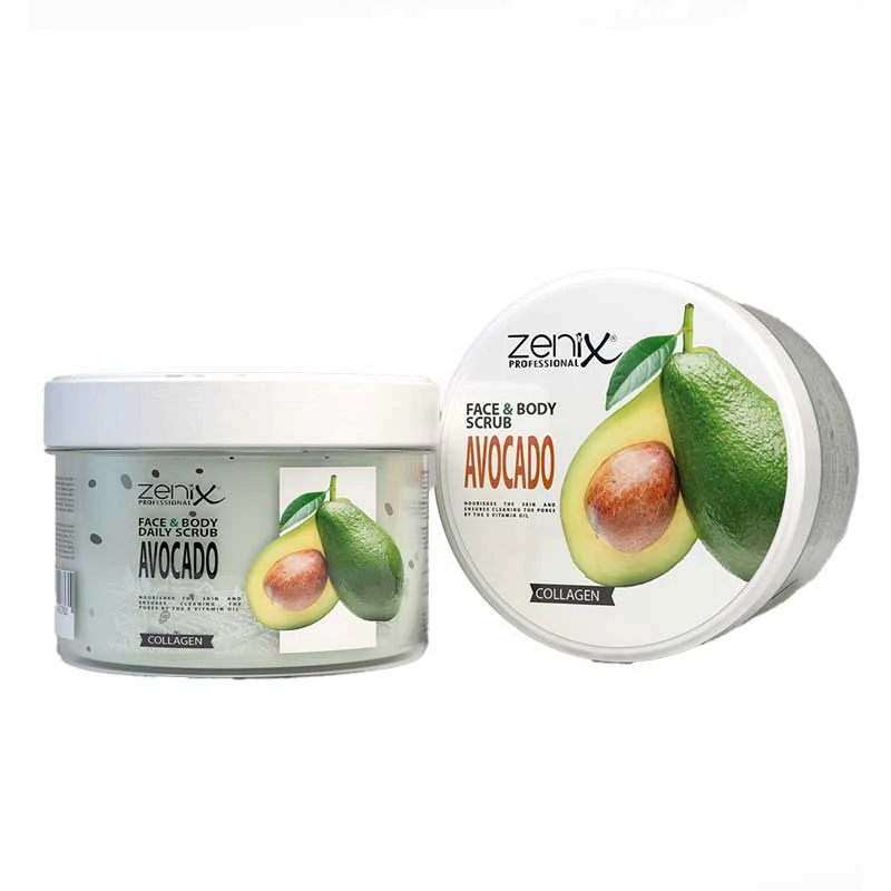 اسکراب آووکادو Avocado زنیکس Zenix مناسب صورت و بدن حجم 275 میل