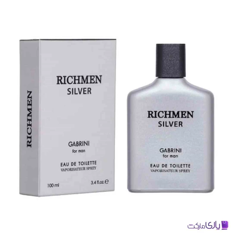 ادکلن مردانه گابرینی Gabrini مدل Richmen Silver حجم 100 میل
