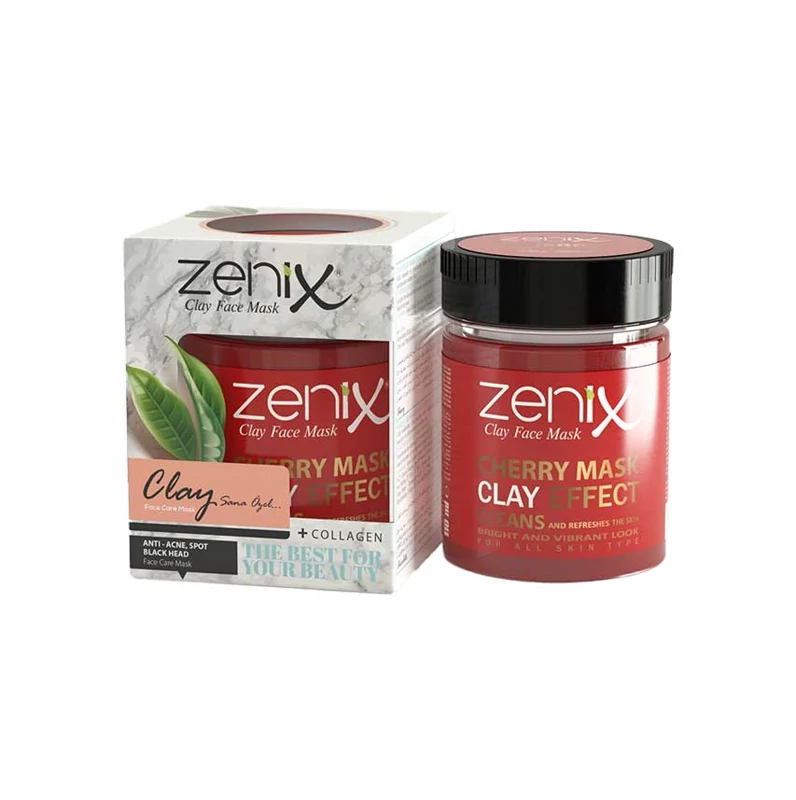 ماسک صورت ضد جوش و کلاژن زنیکس Zenix رایحه گیلاس حجم 190 گرم