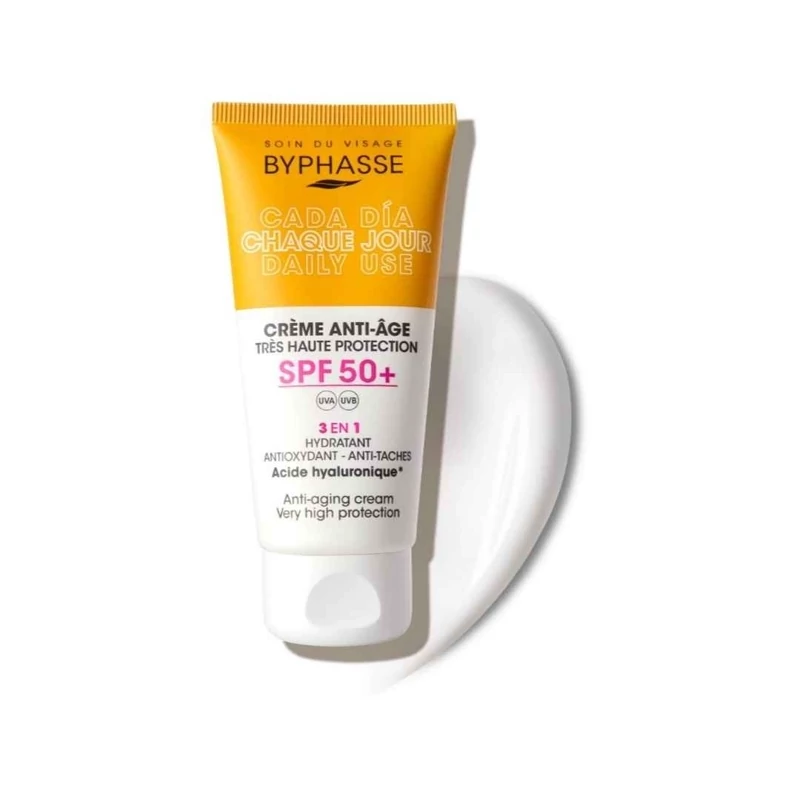 کرم ضد آفتاب بی رنگ بایفاس مدل SUNSCREEN حجم 50 میل