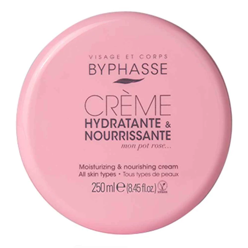 کرم مرطوب کننده صورت و بدن بایفاس BYPHASSE حجم 250 میل