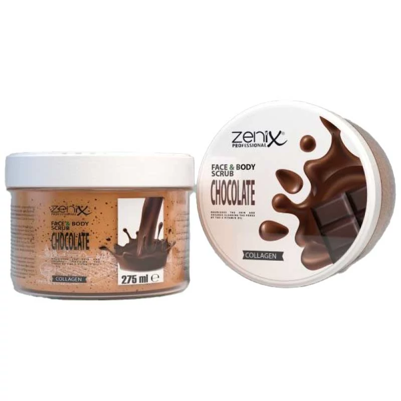 اسکراب شکلاتی زنیکس Zenix مناسب صورت و بدن حجم 275 میل