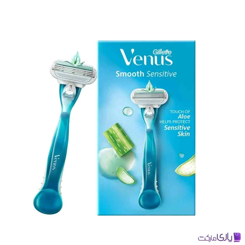 خود تراش ژیلت ونوس مدل Smooth Sensitive مناسب پوست‌های حساس