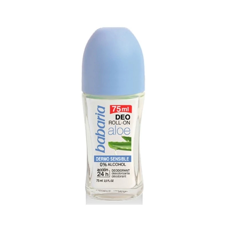 رول ضد تعریق باباریا مدل DERMO SENSIBILE حاوی آلوئه ورا حجم 75 میل