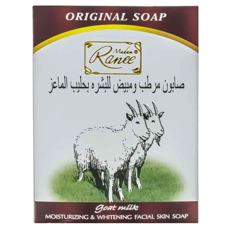 صابون شیر بز مرطوب کننده و سفید کننده Madam Ranee وزن 100 گرم