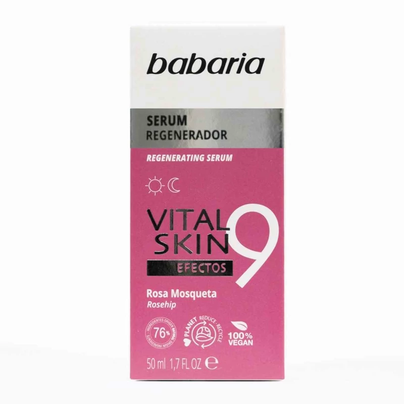 سرم صورت 9 کاره ضد چروک باباریا مدل Vital Skin حجم 50 میل