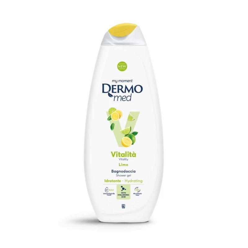 شامپو بدن درمومد Dermomed با رایحه لیمو مدل lime Vitalita حجم 750 میل