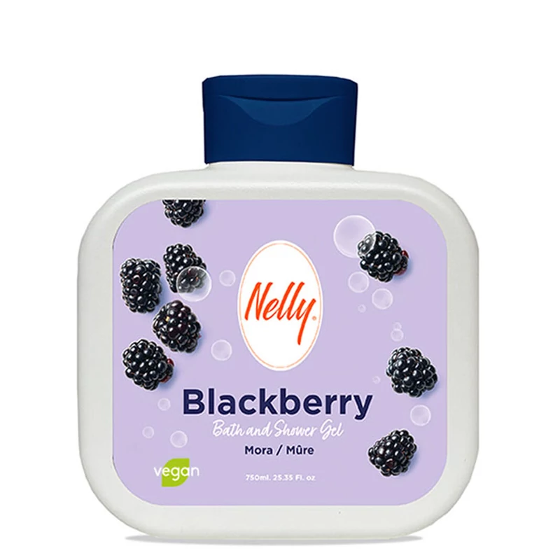 شاور ژل حمام و دوش نلی با رایحه شاه توت Blackberry حجم 750 میل