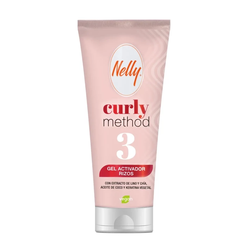 ژل حالت دهنده مو مخصوص موی فر نلی Nelly مدل Curly method حجم 200 میل